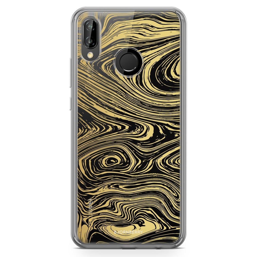Huawei P20 Lite Fashion Skal - Guld Marmor