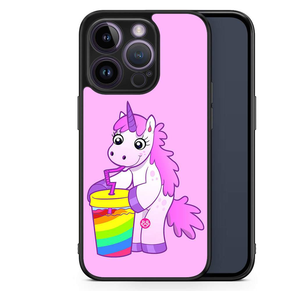 iPhone 14 Pro Case - Drinking Unicorn