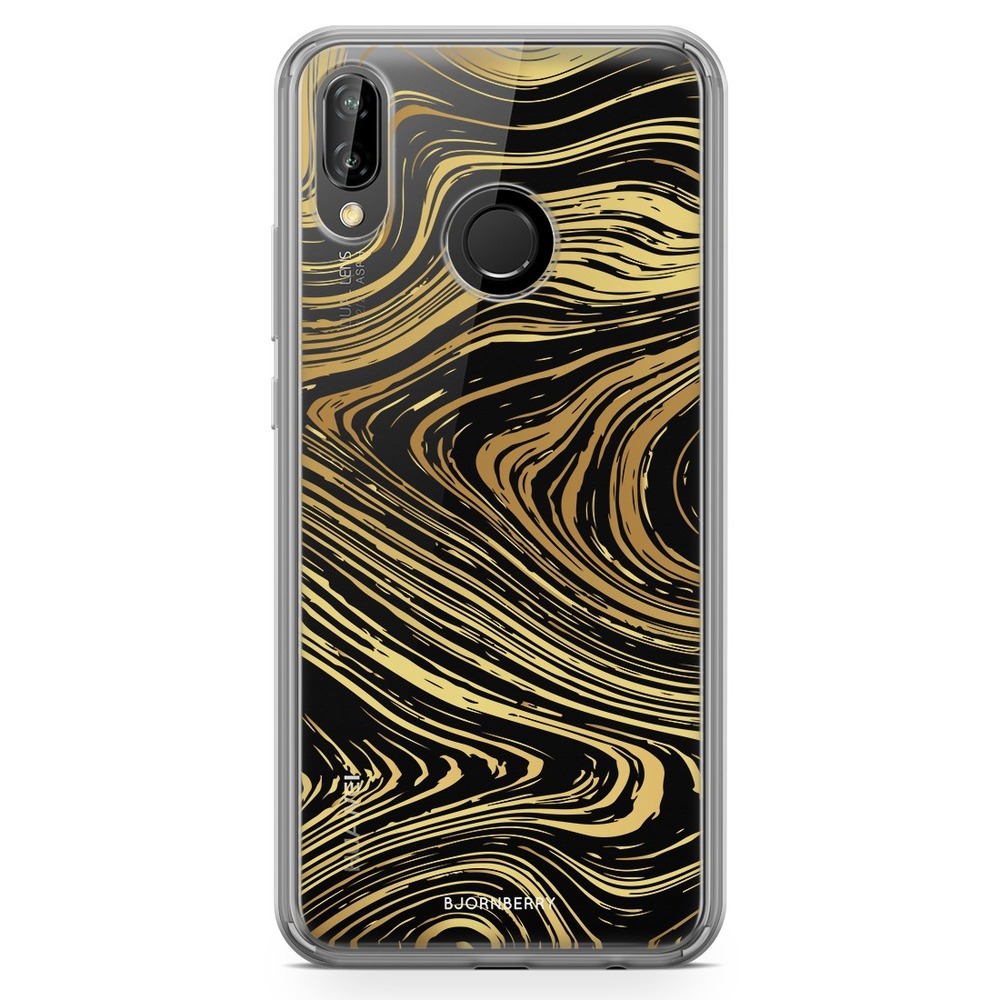 Huawei P20 Lite Fashion Skal - Guld Marmor