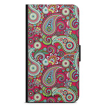 iPhone 12 Pro Max Plånboksfodral - Röd Paisley