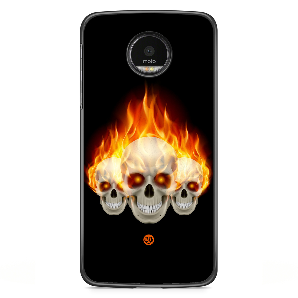 Motorola Moto G5S Plus Case - Flames Skulls