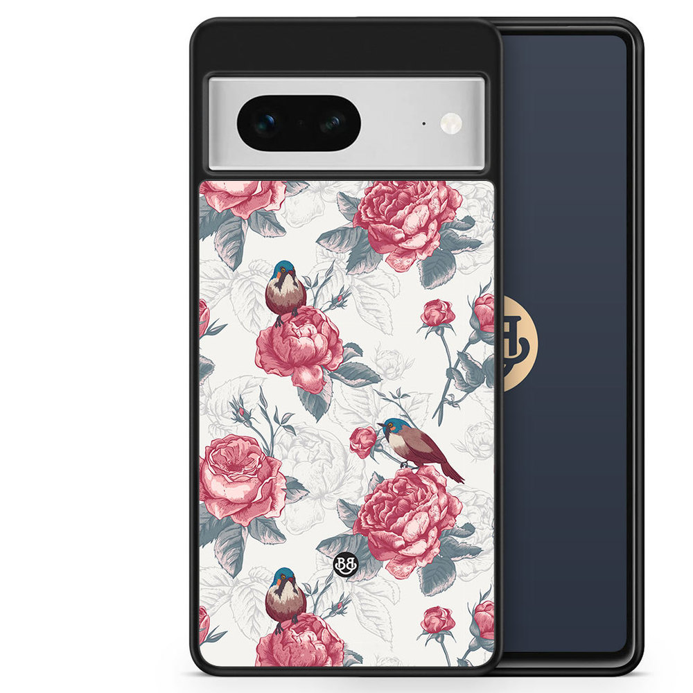 Google Pixel 7 Case - Roses and Birds
