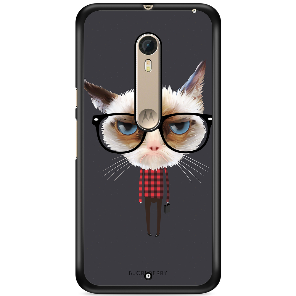 Moto X Style Case - Hipster Cat