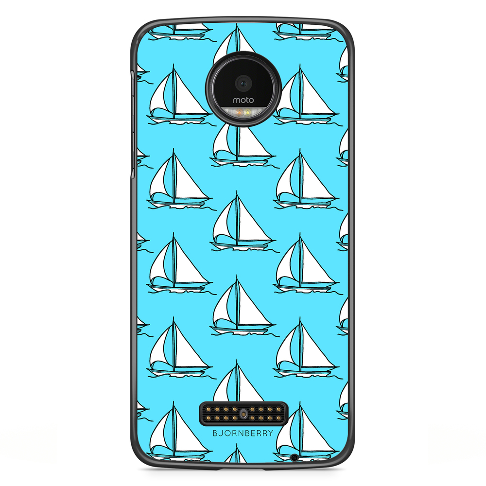 Moto Z2 Play Case - Sailboat Pattern