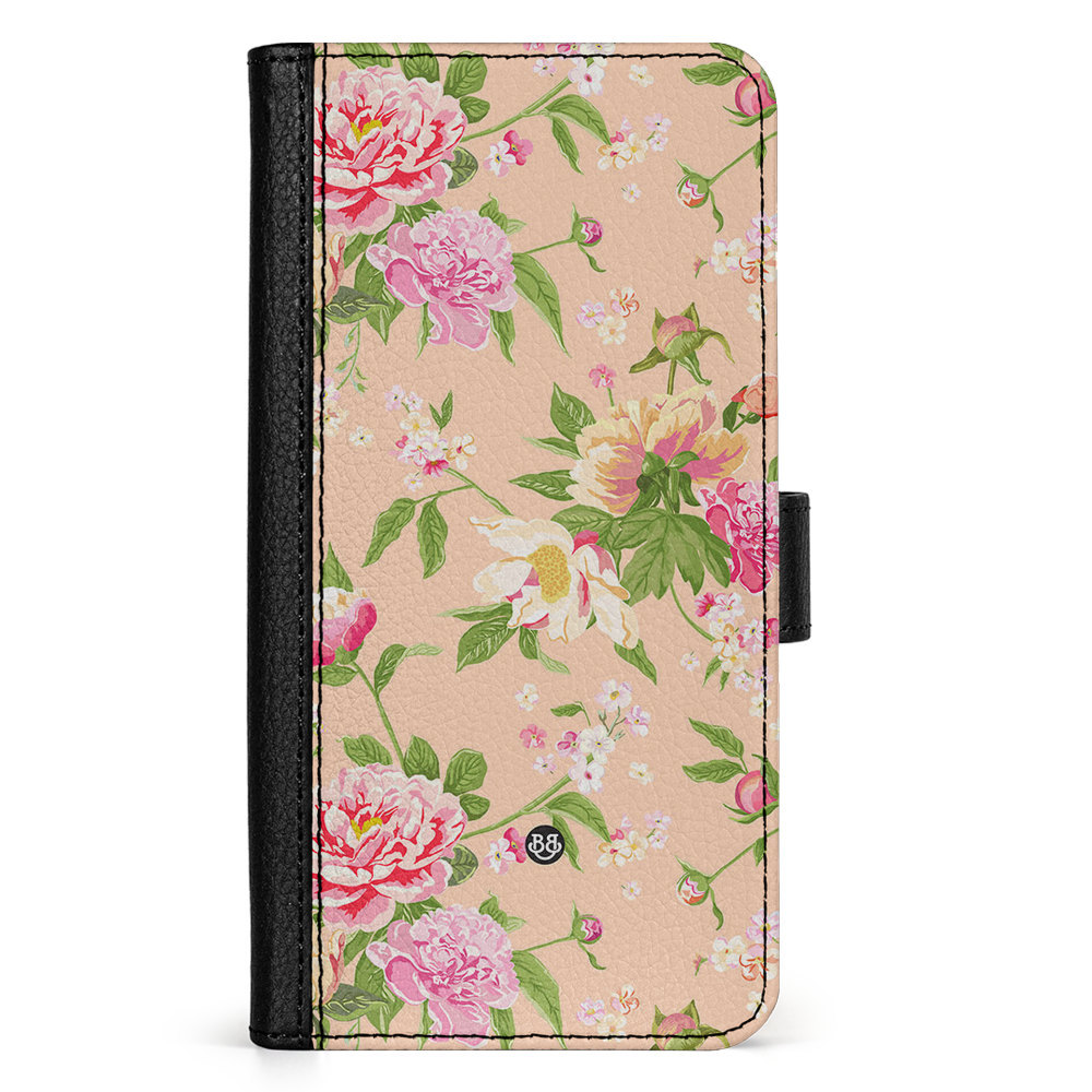 Doro 8050 Wallet Case - Peony Flowers