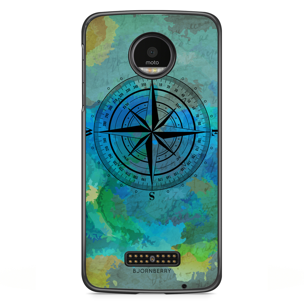 Moto Z2 Play Case - Compass Background