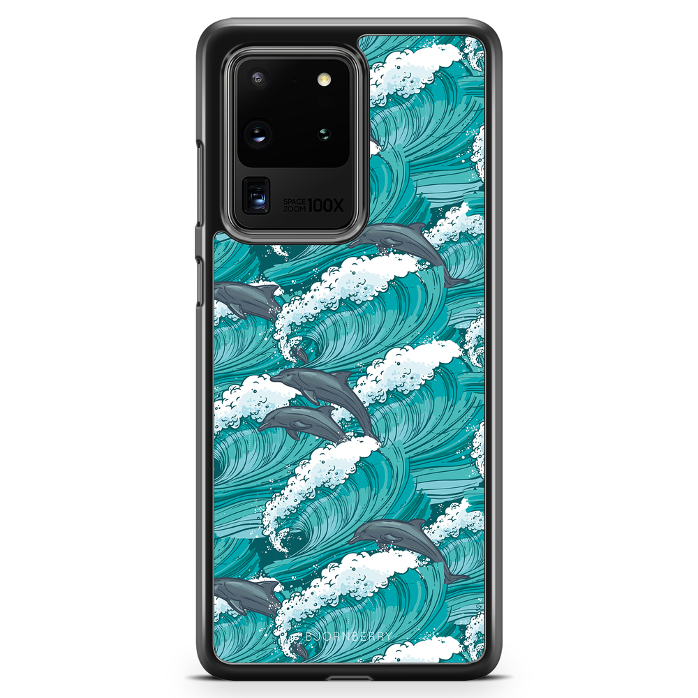 Samsung Galaxy S20 Ultra Case - Waves And Dolphins