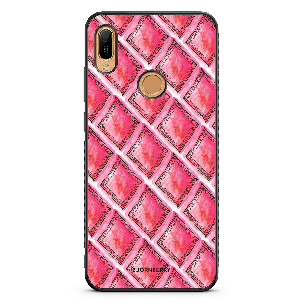 Huawei Y6 2019 Case - Red Rhombus