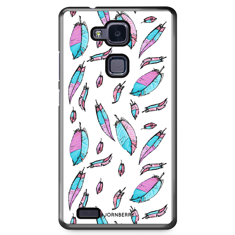Huawei Honor 5X Case - Pink/Blue Feathers