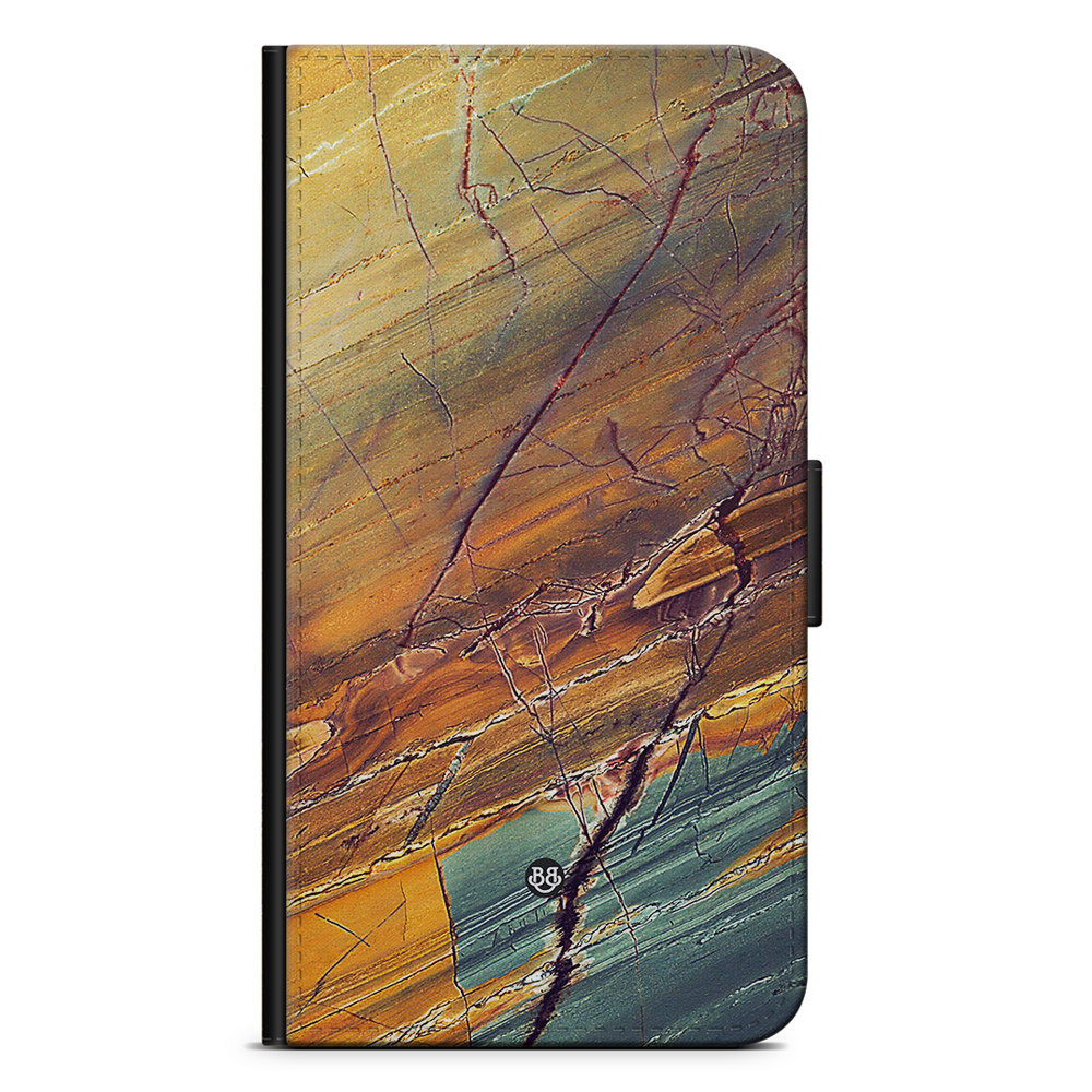 Motorola Moto E40 Wallet Case - Marble stone