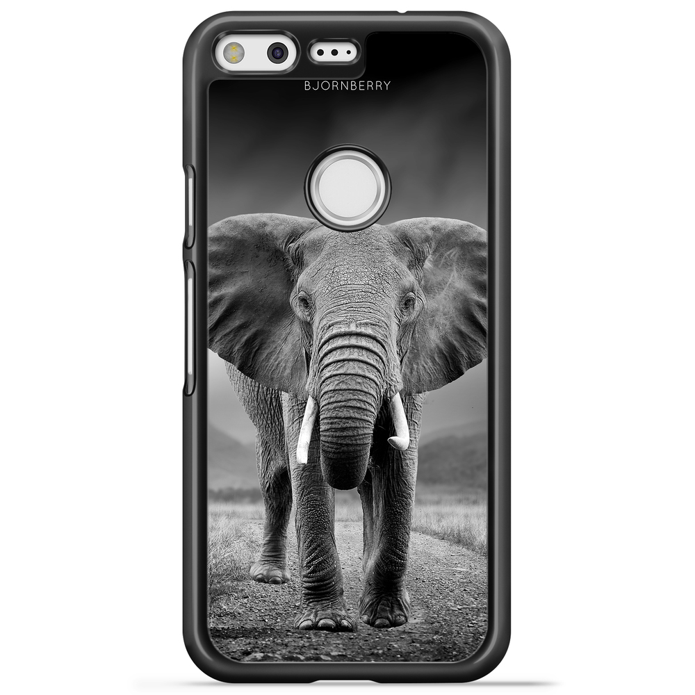 Google Pixel Case - Black/White Elephant