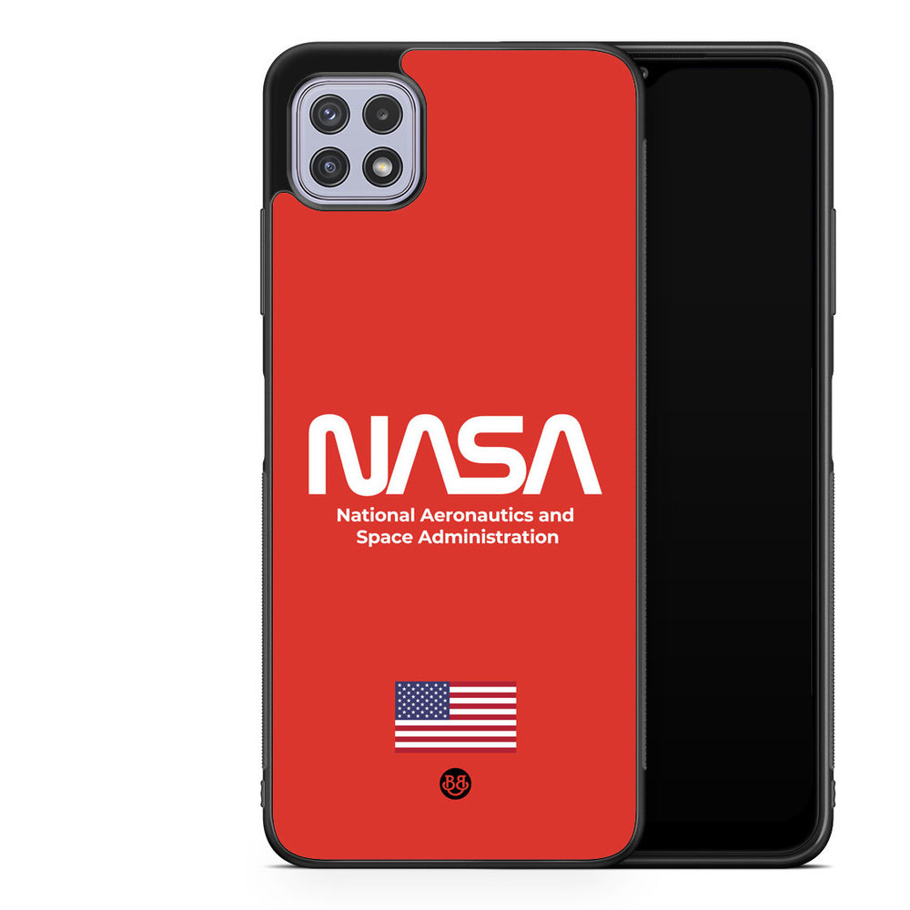 Samsung Galaxy A22 4G Case - NASA Worm Red