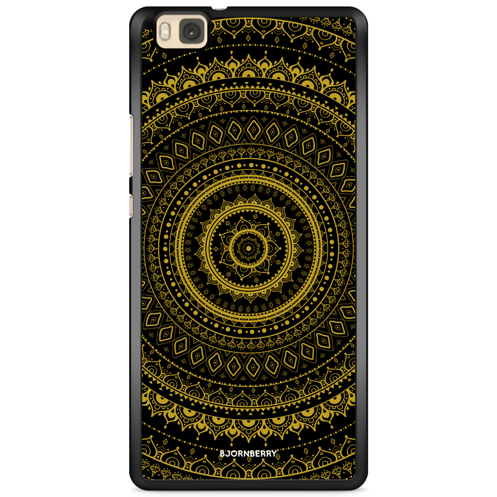 Huawei P8 Lite Case - Black Gold Mandala