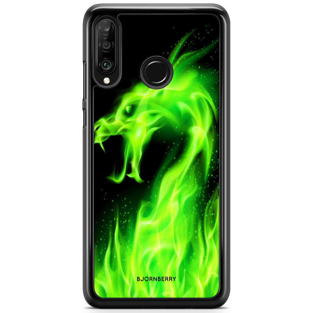 Huawei P30 Lite Case - Green Flames Dragon
