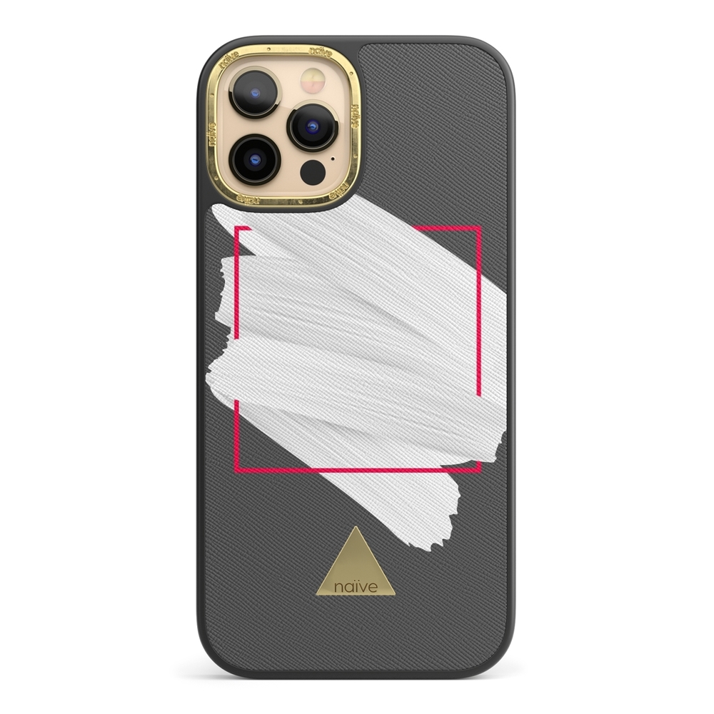 Naive iPhone 12 Pro Case - White Brush