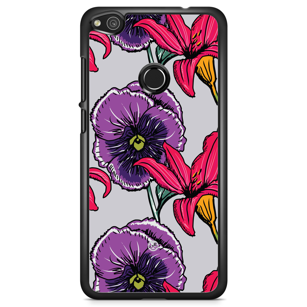 Huawei Honor 8 Lite Case - Purple/Cerise Floral