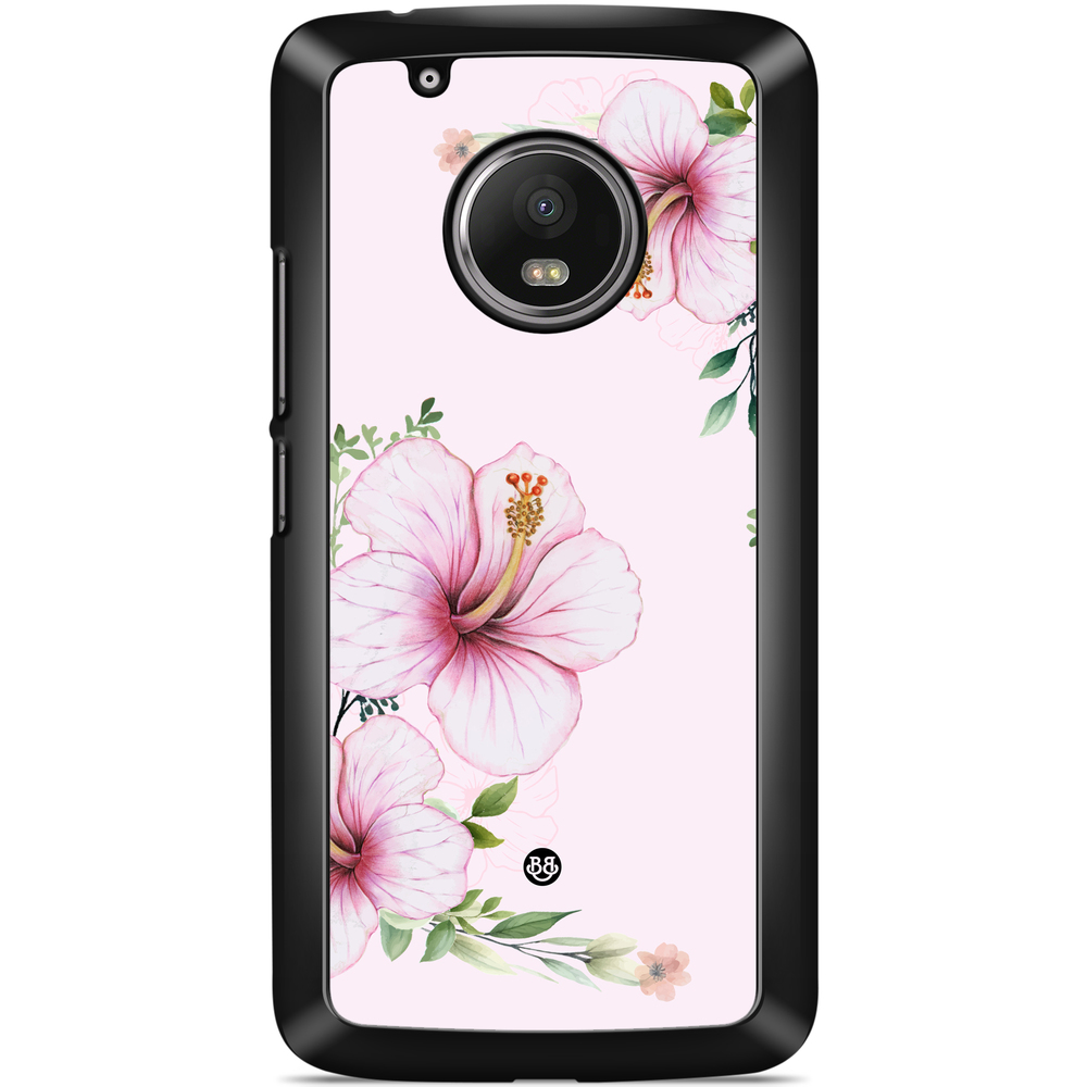 Moto G5 Plus Case - WILD BLOOM - Soft Hibiscus