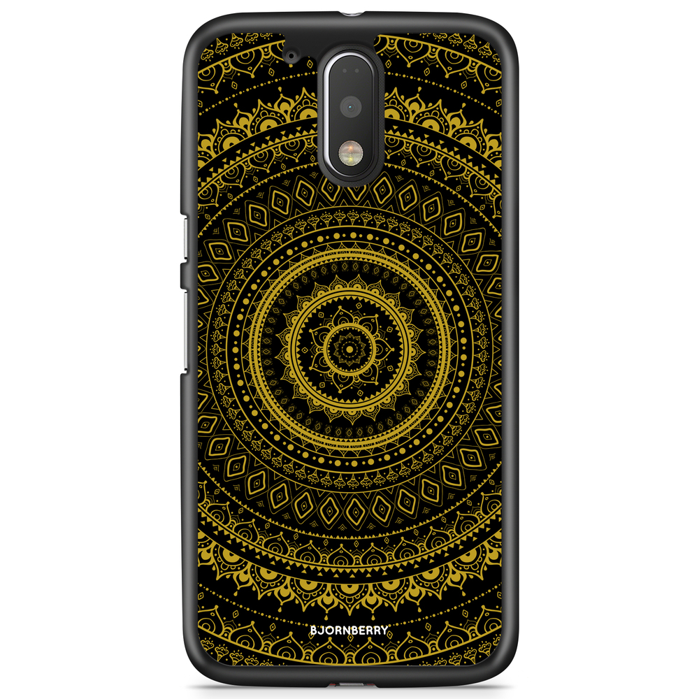 Moto G4/G4 Plus Case - Black Gold Mandala