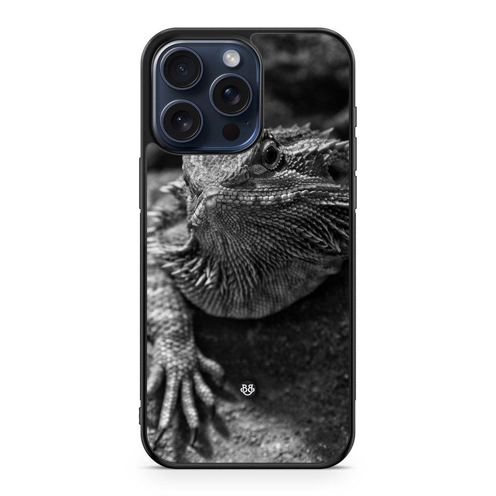 iPhone 15 Pro Max Case - Black/White Lizard
