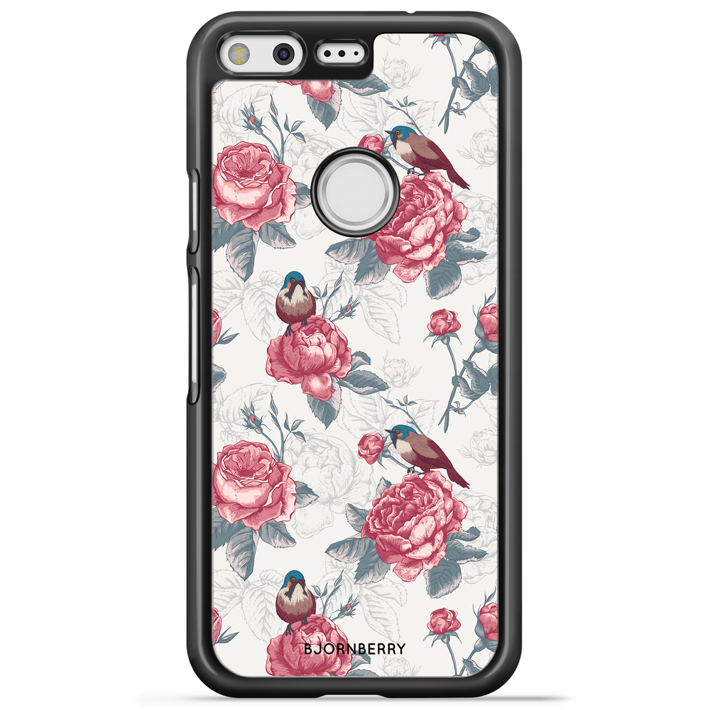 Google Pixel Case - Roses and Birds