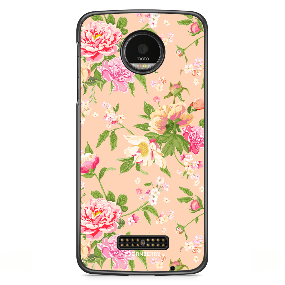 Moto Z2 Play Case - Peony Flowers