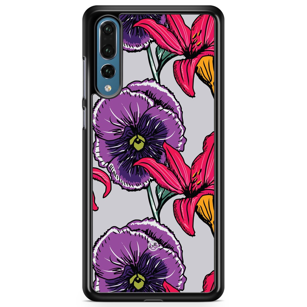 Huawei P20 Pro Case - Purple/Cerise Floral