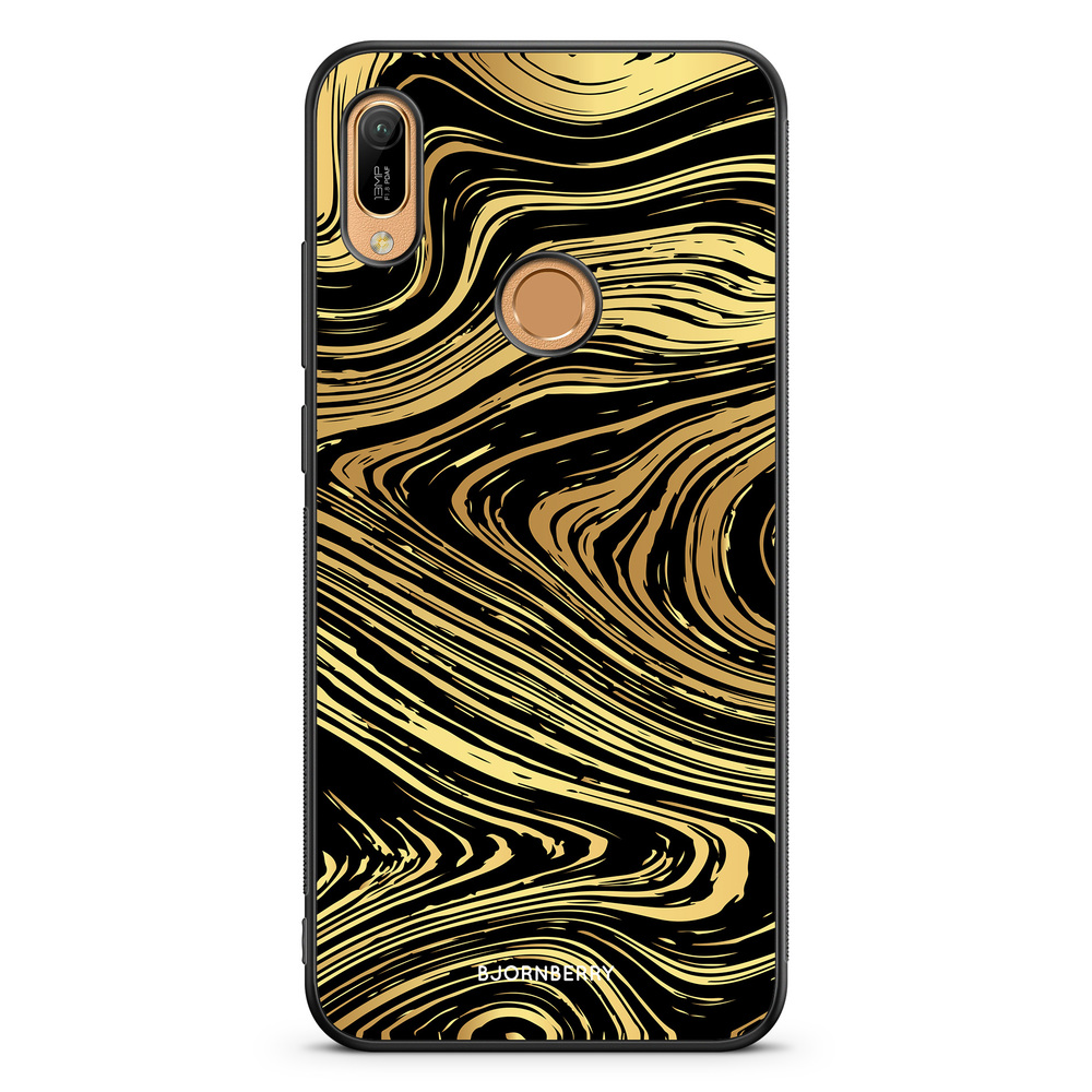Huawei Y6 2019 Case - Gold Marble