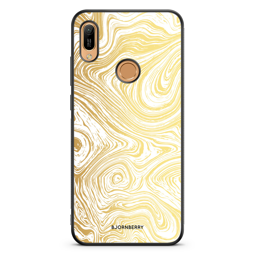 Huawei Y6 2019 Case - Gold Marble