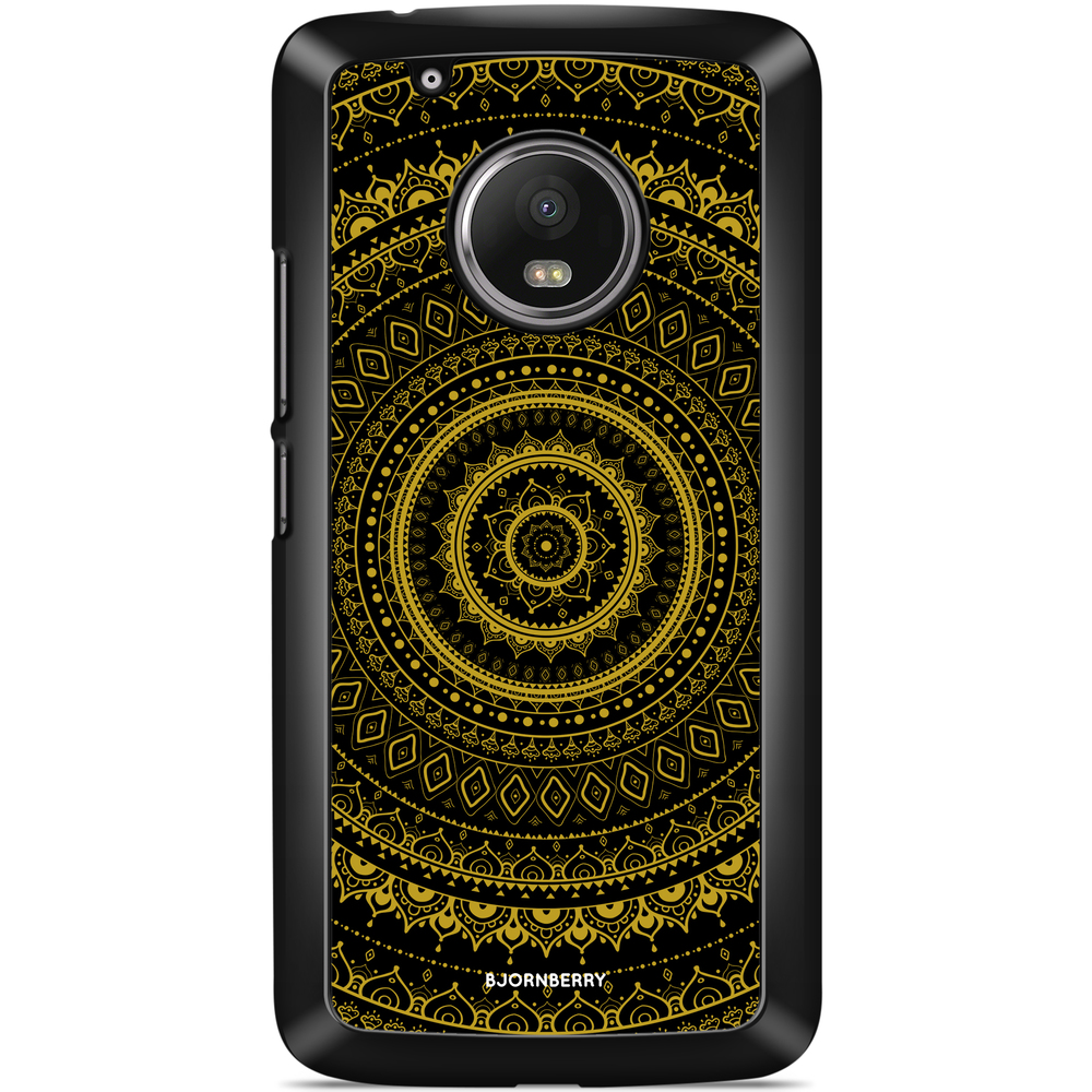 Moto G5 Plus Case - Black Gold Mandala