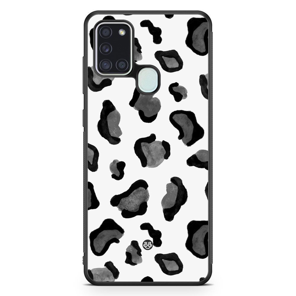 Samsung Galaxy A21s Case - Grey Leopard