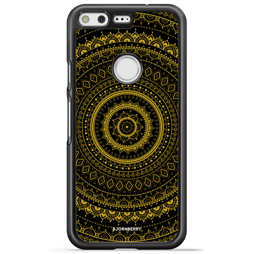 Google Pixel Case - Black Gold Mandala