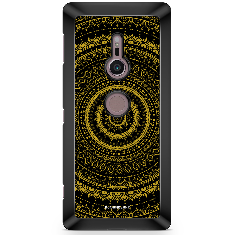 Sony Xperia XZ2 Case  - Black Gold Mandala