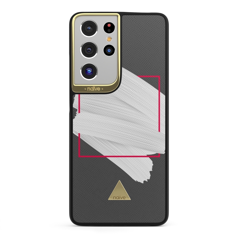 Naive Samsung Galaxy S21 Ultra Case - White Brush