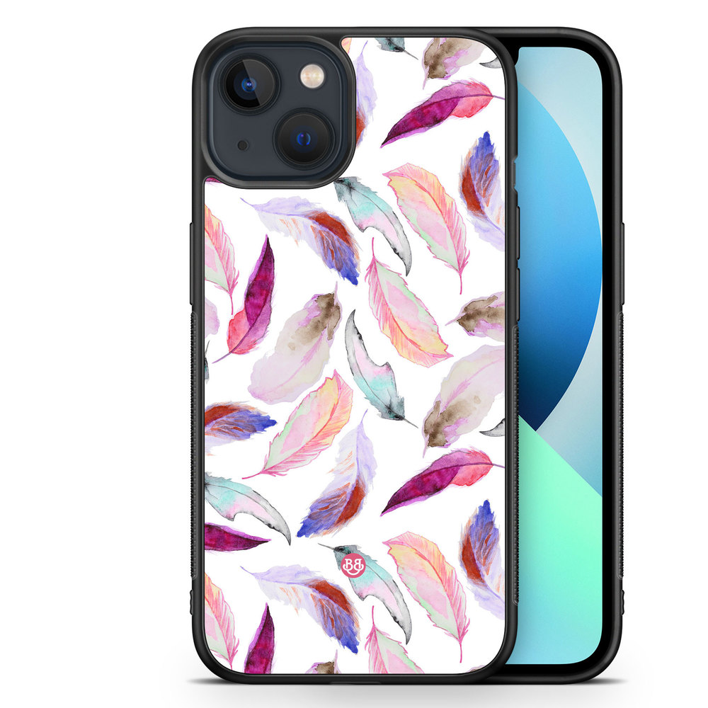 iPhone 13 Mini Case - Watercolor Feathers