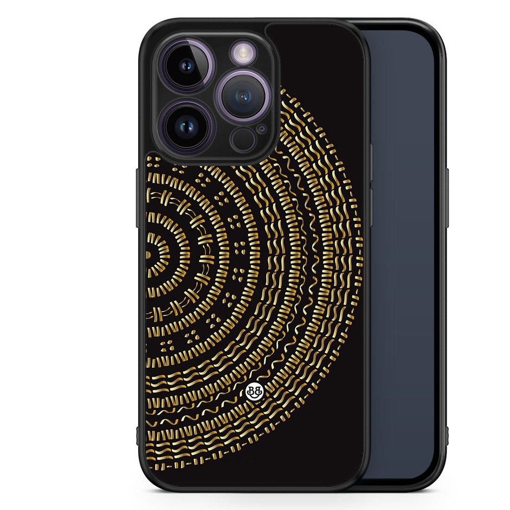 iPhone 14 Pro Case - Mandala Gold/Black