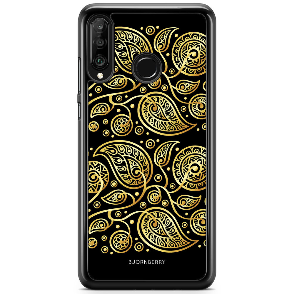 Huawei P30 Lite Case - Gold Flowers