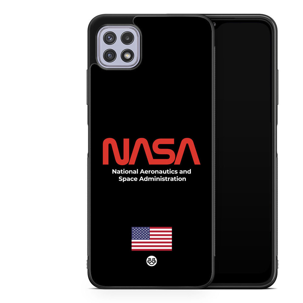 Samsung Galaxy A22 4G Case - NASA Worm Black