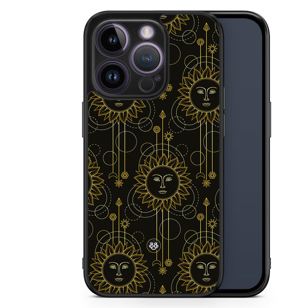 iPhone 14 Pro Case - Gold Suns
