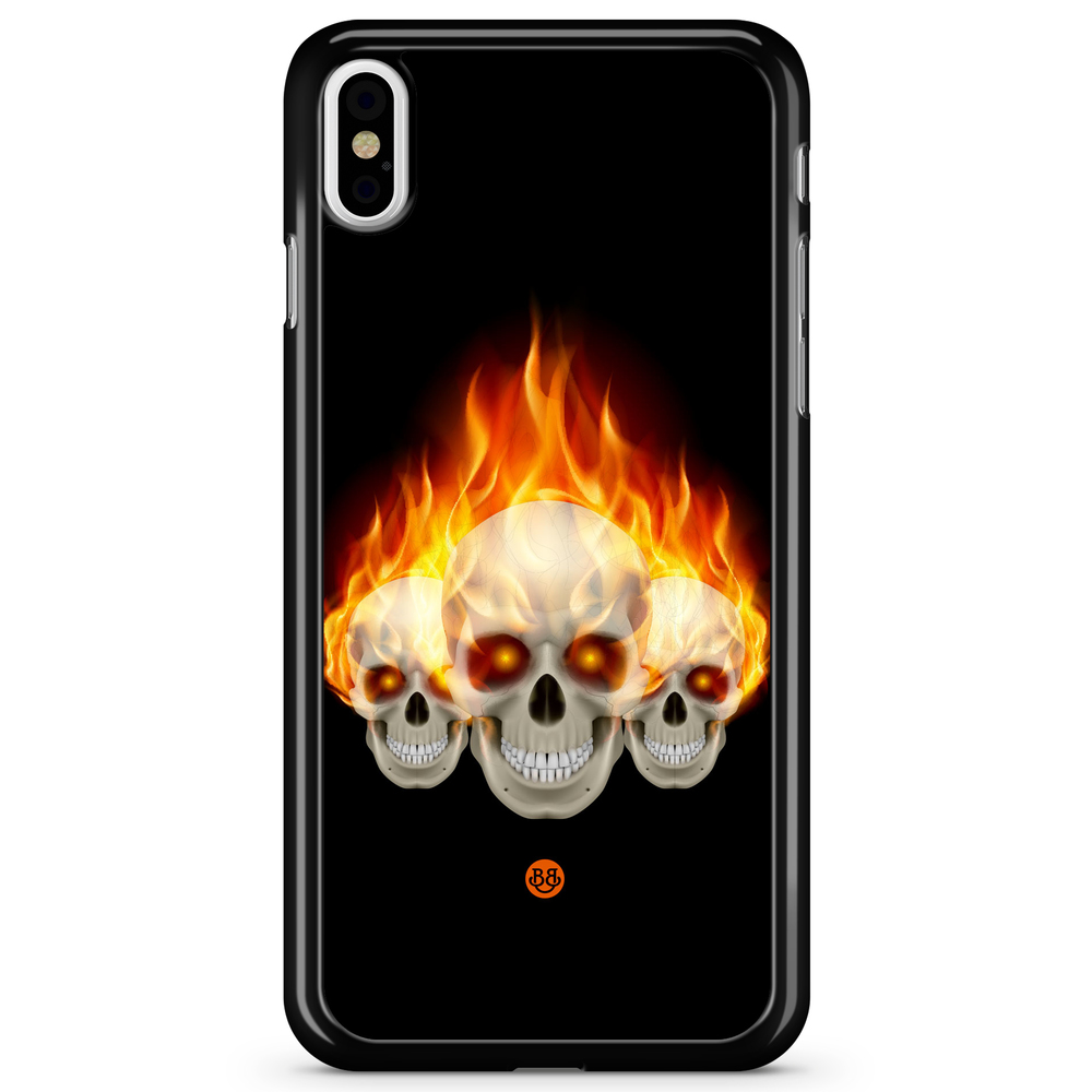 iPhone X / XS Case - Flames Skulls