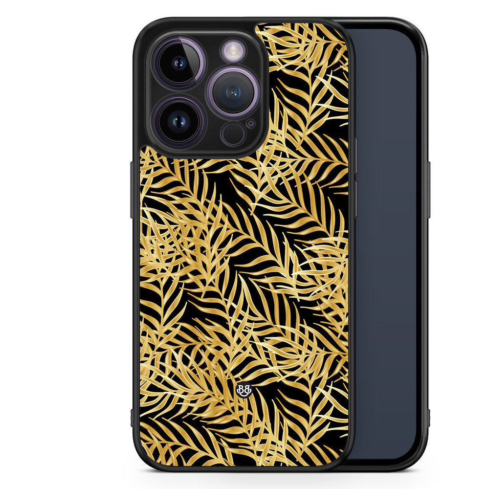 iPhone 14 Pro Case - Gold Palm