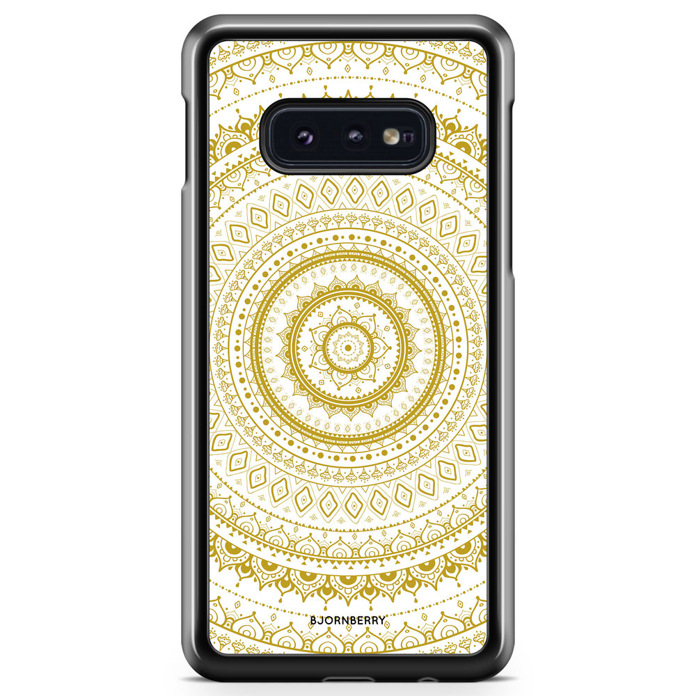 Samsung Galaxy S10e Case - White Gold Mandala