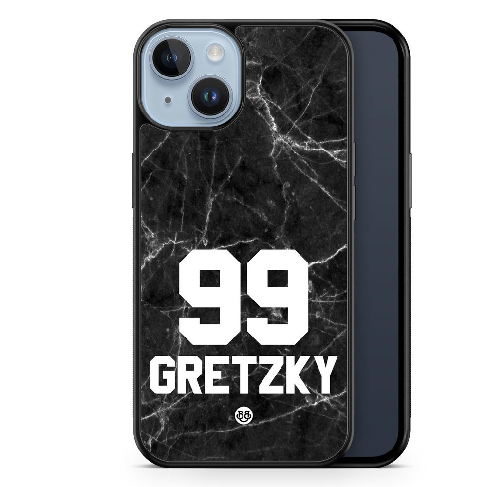 iPhone 14 Plus Custom Case - Black Marmor Number