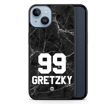 iPhone 14 Plus Custom Case - Black Marmor Number
