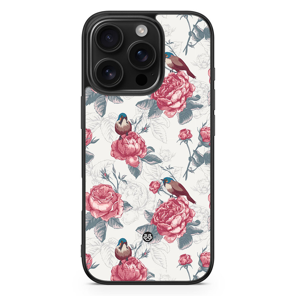 iPhone 16 Pro Case - Roses and Birds