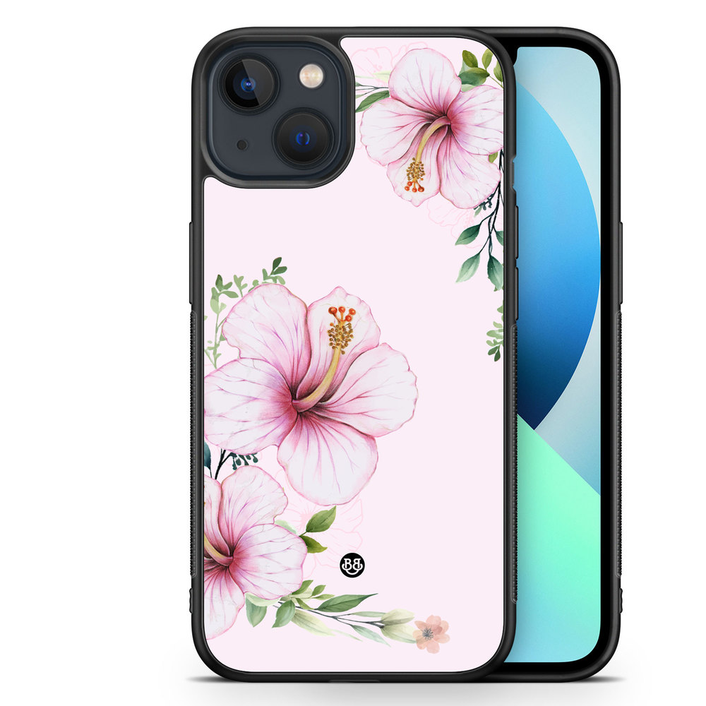 iPhone 13 Mini Case - WILD BLOOM - Soft Hibiscus