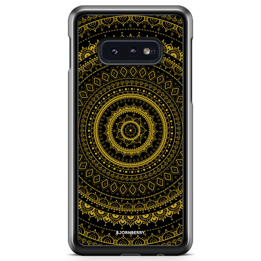 Samsung Galaxy S10e Case - Black Gold Mandala
