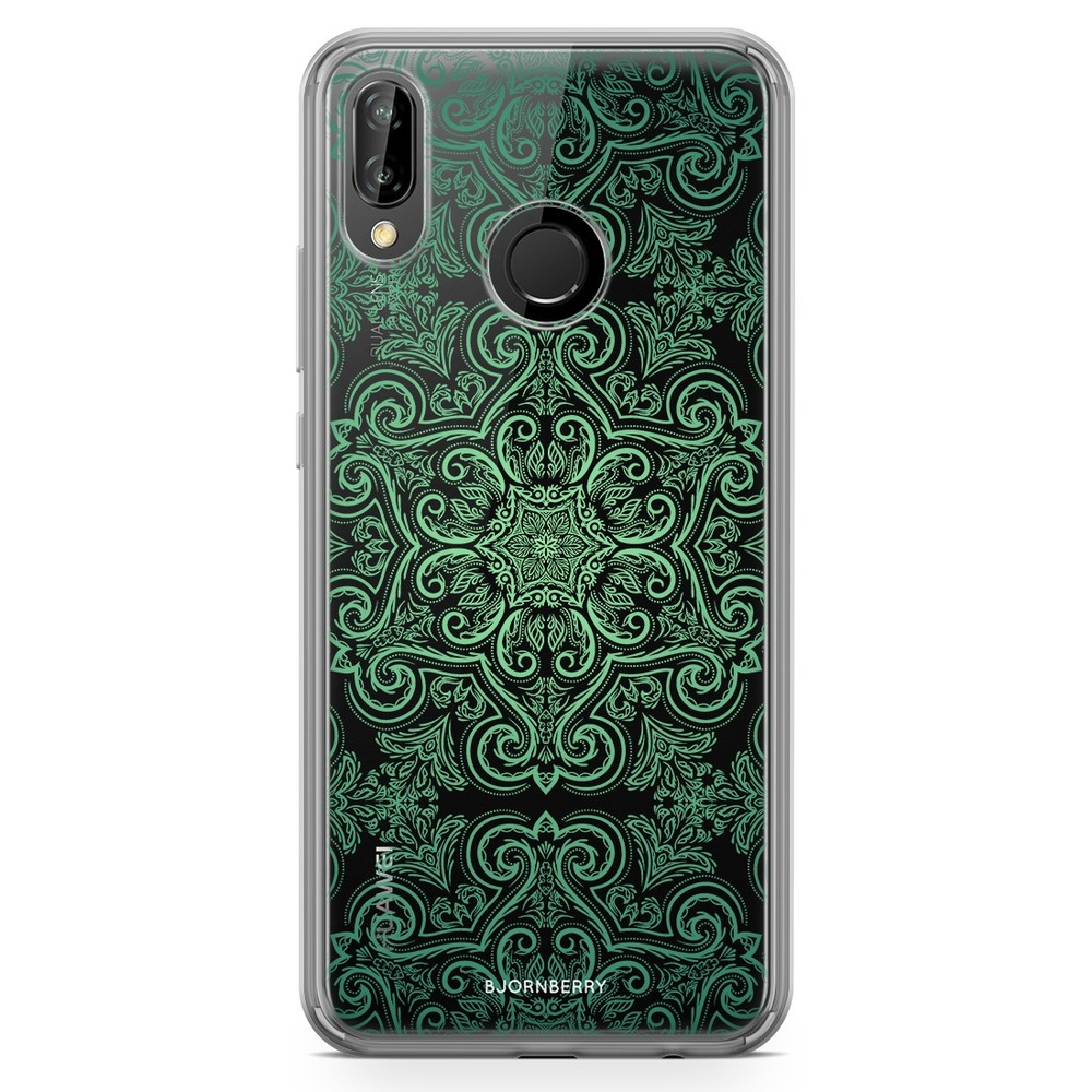 Huawei P20 Lite Fashion Case - Green Retro Pattern