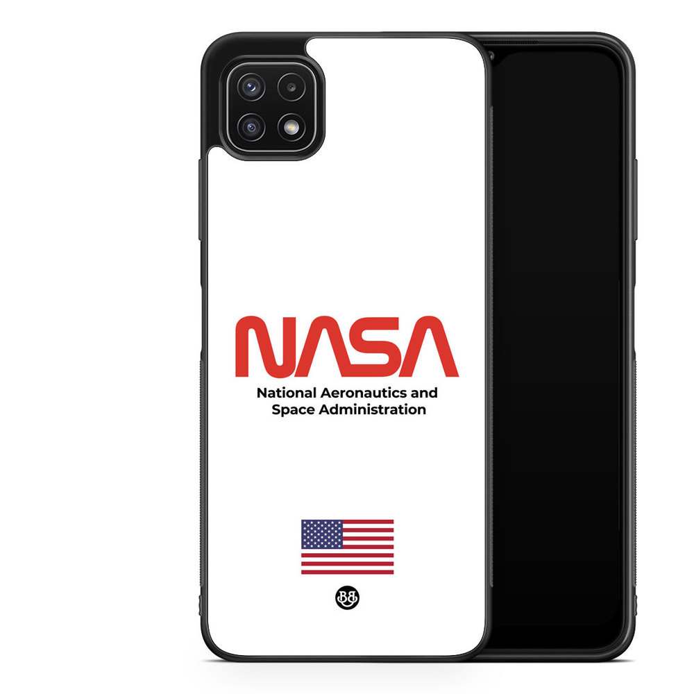 Samsung Galaxy A22 5G Case - NASA Worm White