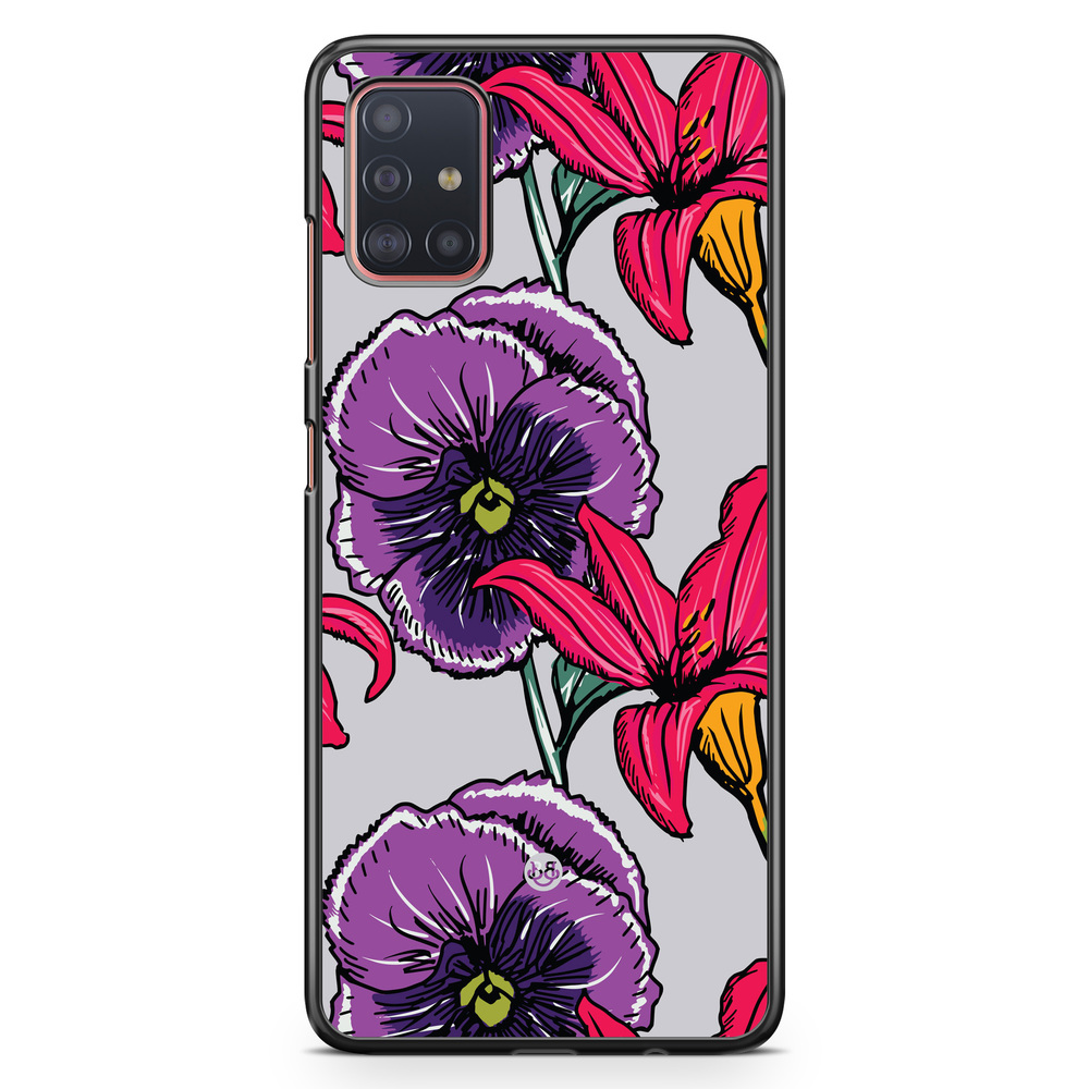 Samsung Galaxy A51 Case - Purple/Cerise Floral
