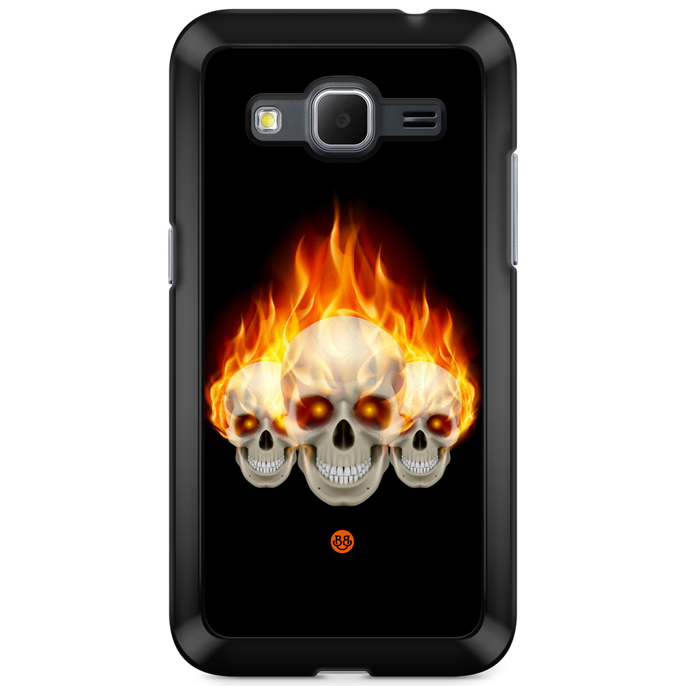 Samsung Galaxy Core Prime Case - Flames Skulls